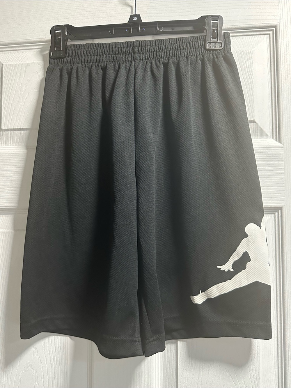 Jordan Black Boy’s Athletic Shorts with White Jumpman Accent